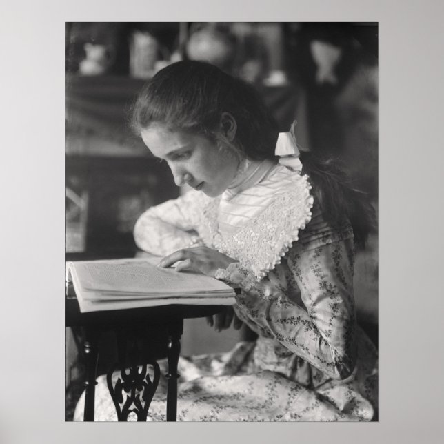 Viktorianische Girl Reading Poster (Vorne)