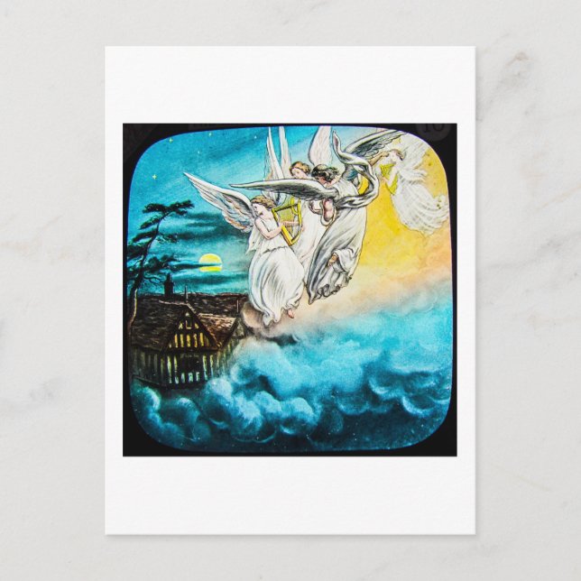 VIKTORIANISCHE Glass Magic Lantern Schieben der MA Postkarte (Vorderseite)