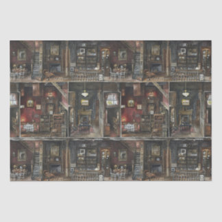 Viktorianische Gothic Dollshouse Dark Academia Seidenpapier