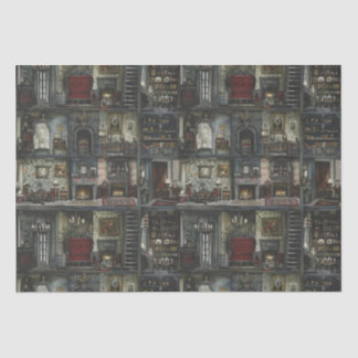 Viktorianische Gothic Dollshouse Dark Academia Seidenpapier