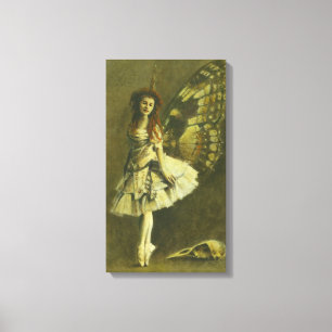 Viktorianische Gothic Fairy Wrapped Canvas Leinwanddruck