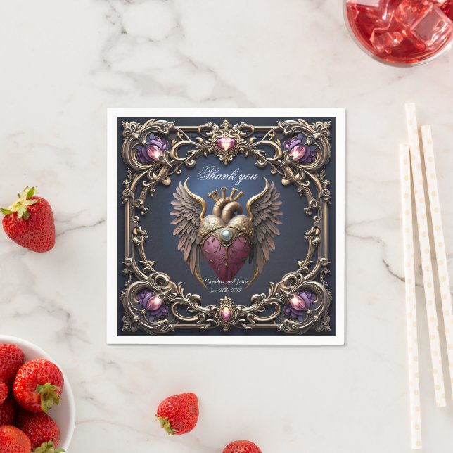 Viktorianische Gothic-Hochzeitskollektion Serviette (Beispiel)