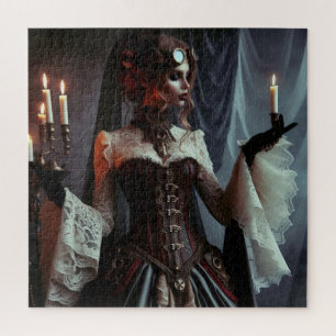 Viktorianische Gothic Steampunk elegante Dame Puzzle