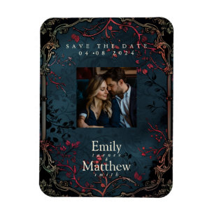 Viktorianische gotische Elegance Hochzeit speicher Magnet