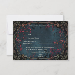 Viktorianische gotische Elegance Wedding RSVP Card Dankeskarte