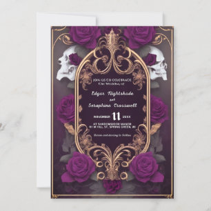 Viktorianische gotische Hochzeitseinladungen Hallo Einladung