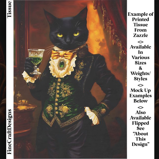 Viktorianische gotische Katze mit Absinthe EG9L De Seidenpapier (Von Creator hochgeladen)