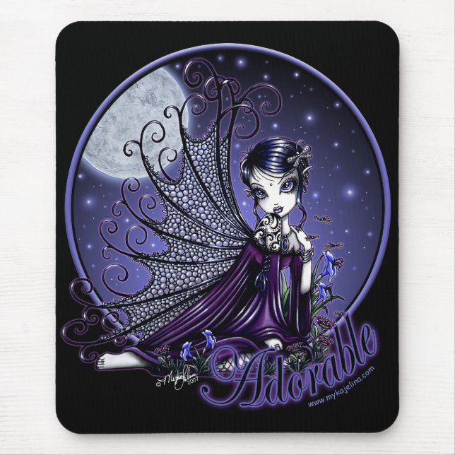 Viktorianische gotische Mond-Fee "Maggy" Mousepad (Vorne)