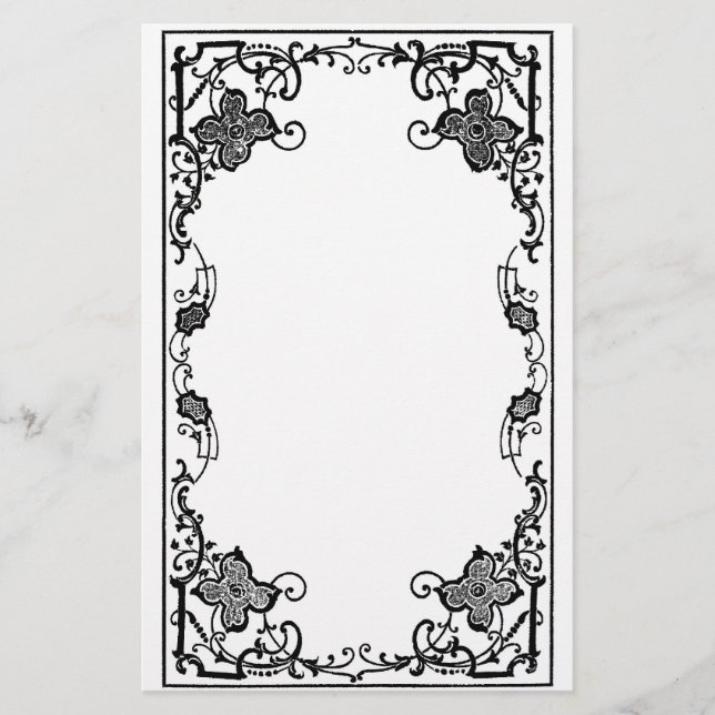 Viktorianische Grenze stationär Briefpapier (Vorderseite)