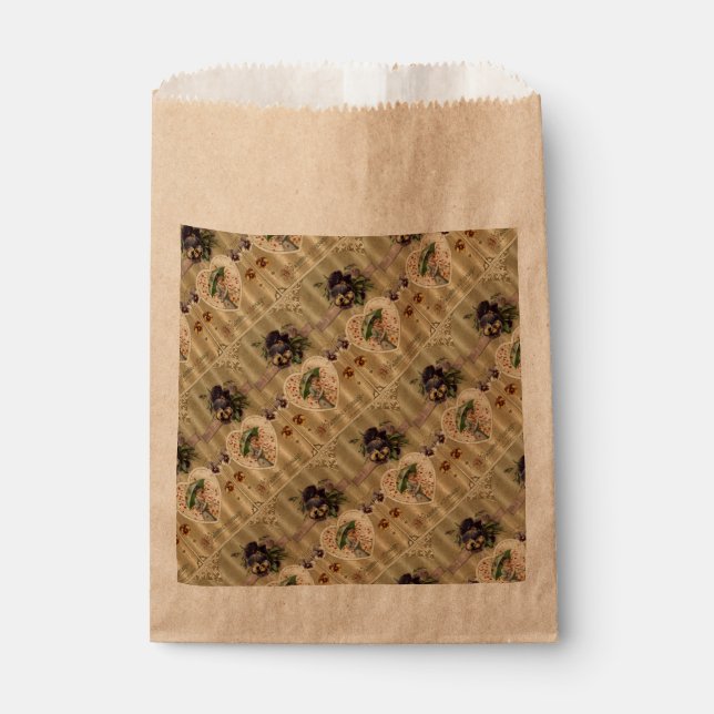 Viktorianische Gunst Vintag Valentinstag Party Tas Geschenktütchen (Vorderseite)