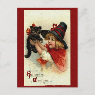 Viktorianische Halloween-Grüße Postkarte