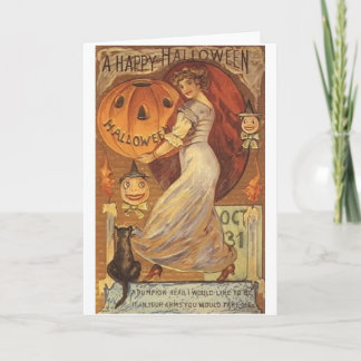 Viktorianische Halloween-Grußkarte Karte