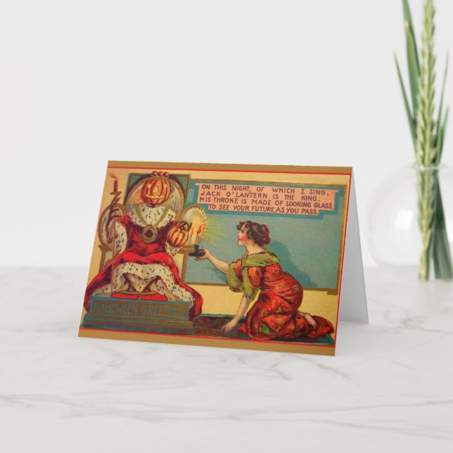 Viktorianische Halloween-Grußkarte Karte (Vorderseite)