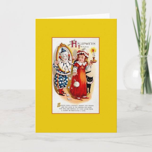 Viktorianische Halloween-Grußkarte Karte (Vorderseite)