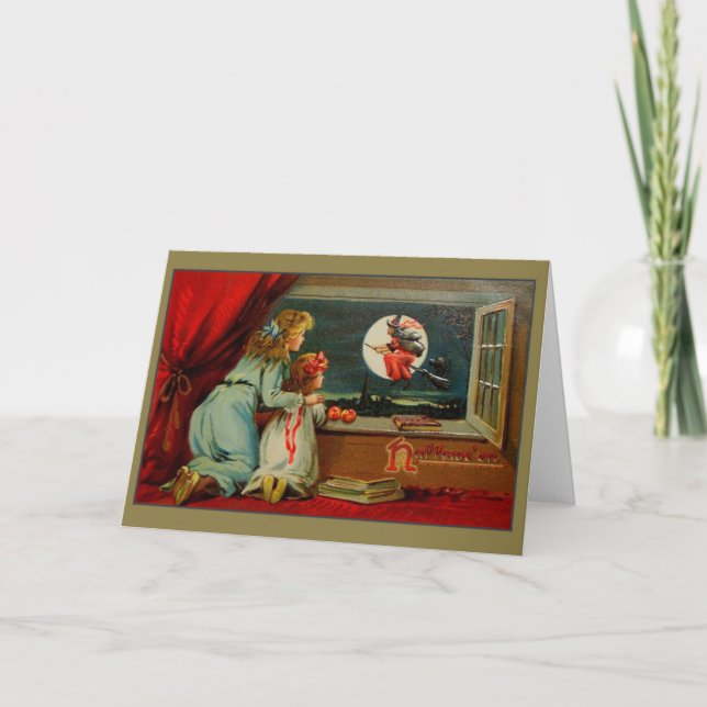 Viktorianische Halloween-Grußkarte Karte (Vorderseite)