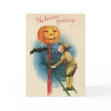 Viktorianische Halloween-Grußkarte