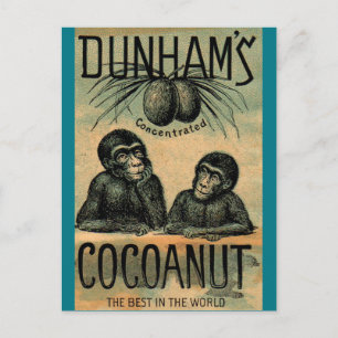 Viktorianische Handelskarte: Dunham's Cocoanut Postkarte