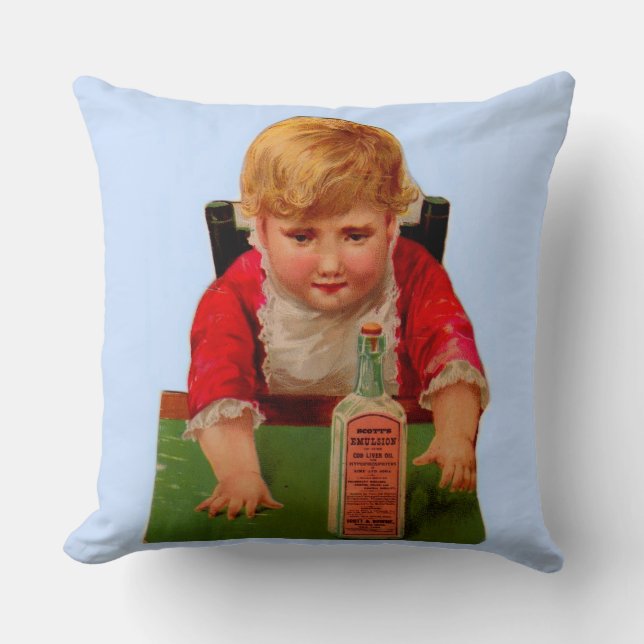 Viktorianische Handelskarte: Scott's Emulsion Cast Kissen (Vorderseite)