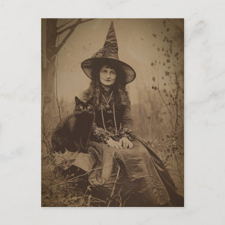 Viktorianische Hexe Sepia Portrait Stil 6 Postkarte