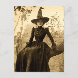 Viktorianische Hexe Sepia Portrait Stil 8 Postkarte
