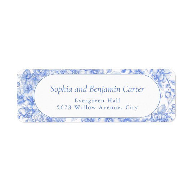 Viktorianische Hochzeit Blumengestein Blau (Vorne)