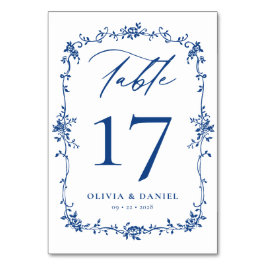 Viktorianische Hochzeit der französischen Marine Tischnummer