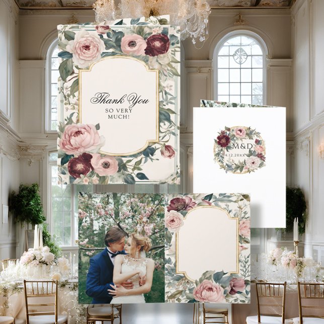 Viktorianische Hochzeit in Rosa und Gold Ankündigung (Von Creator hochgeladen)