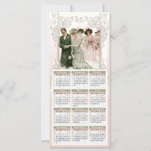 Viktorianische Hochzeit - Kalender-Postkarte