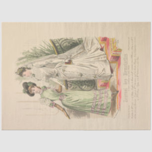 Viktorianische Hochzeit Vintage französische Mode Seidenpapier