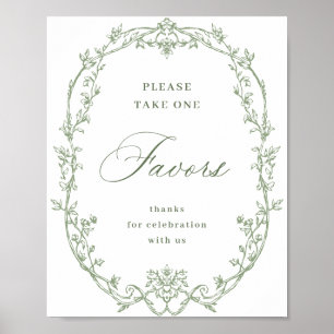Viktorianische Hochzeit von Grünen Blumenfavoriten Poster
