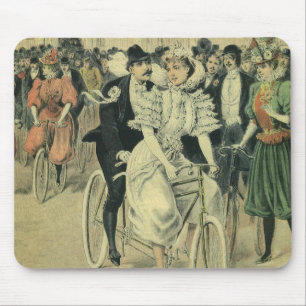 Viktorianische Hochzeitsbraut und Bräutigam frisch Mousepad