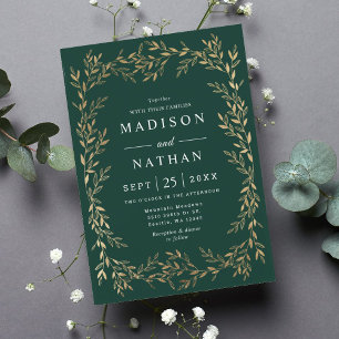 Viktorianische Hochzeitseinladung von Floral Gold Einladung