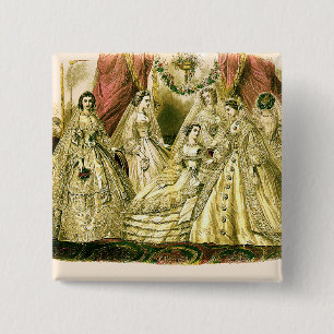 Viktorianische Hochzeitskunstdruckkleidung Button