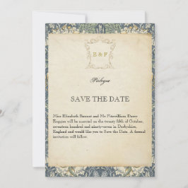 Viktorianische Hochzeitstil für Buchseite Das Datu Save The Date