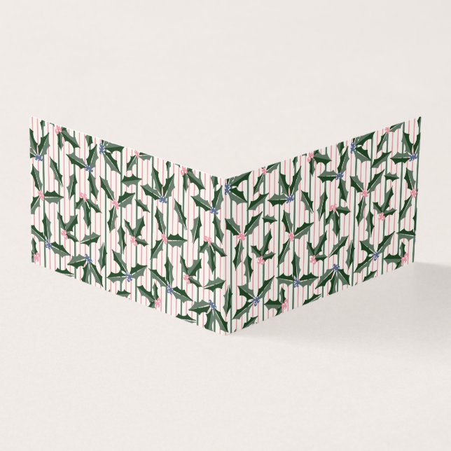 Viktorianische Holly Holiday-Geschenkkarte (Vorderseite)