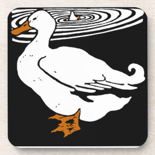 Viktorianische Holzschnitt-Enten auf Untersetzer
