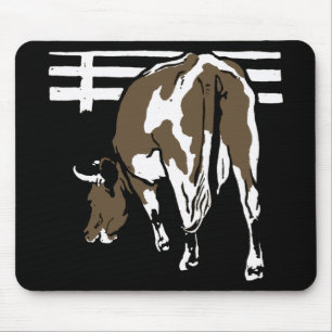 Viktorianische Holzschnitt-Kuh-Mauspad Mousepad