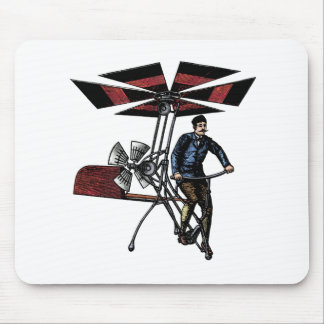 Viktorianische Hubschrauber-Flugzeug-Neuerfindung Mousepad