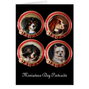 VIKTORIANISCHE HUND-MINIATURPORTRAITS