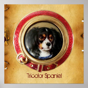 VIKTORIANISCHE HUND-MINIATURPORTRAITS Tricolor Spa Poster
