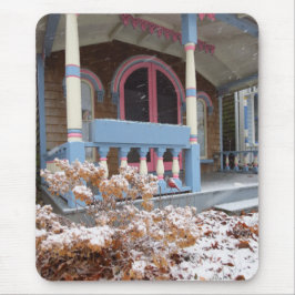 Viktorianische Hütte in Snow - Martha's Vineyard Mousepad