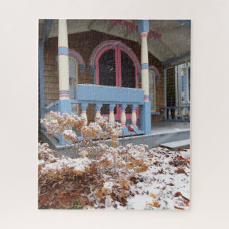Viktorianische Hütte in Snow - Martha's Vineyard Puzzle