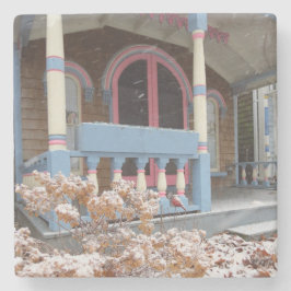 Viktorianische Hütte in Snow - Martha's Vineyard Steinuntersetzer