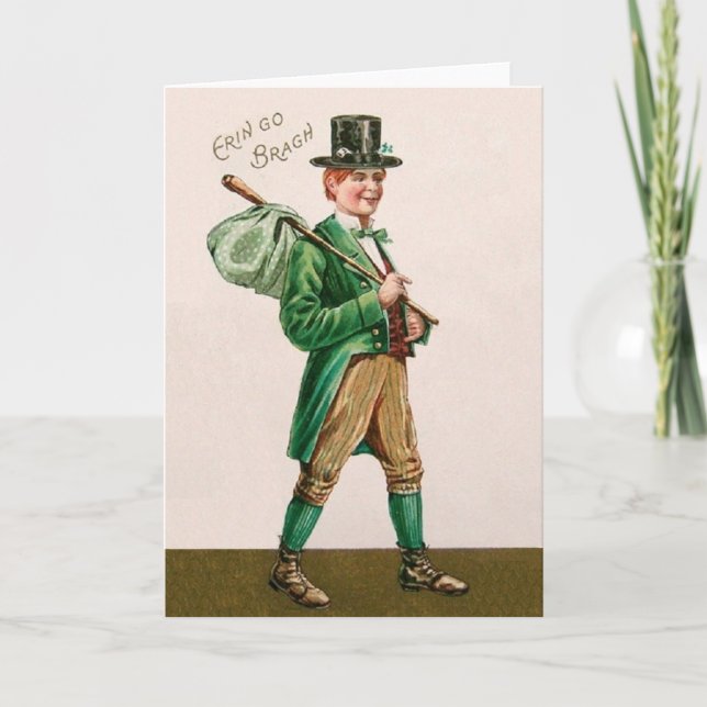 Viktorianische Irische St. Patrick's Day Card Karte (Vorderseite)