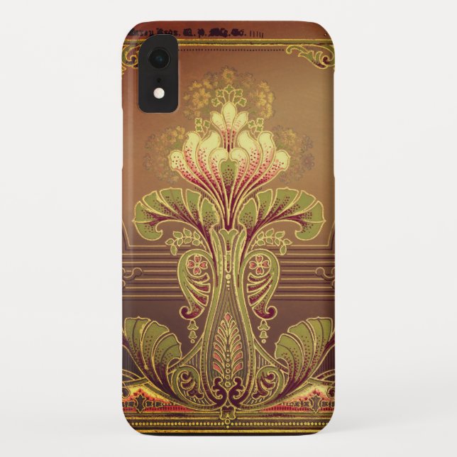 Viktorianische Jugendstil-Blumenfrieze, elegant br Case-Mate iPhone Hülle (Rückseite)