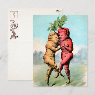 Viktorianische Karotten-Tanz-Postkarte Postkarte