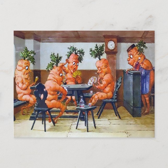 Viktorianische Karottenkarte Postkarte (Vorderseite)