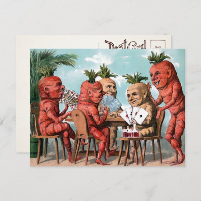 Viktorianische Karottenkarte  Postkarte (Vorne/Hinten)