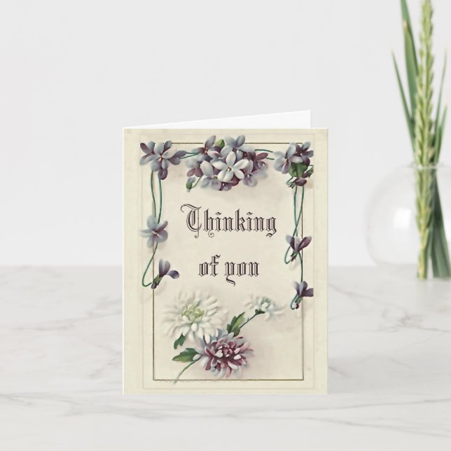 Viktorianische Karte "Denken Sie an Sie" (Vorderseite)