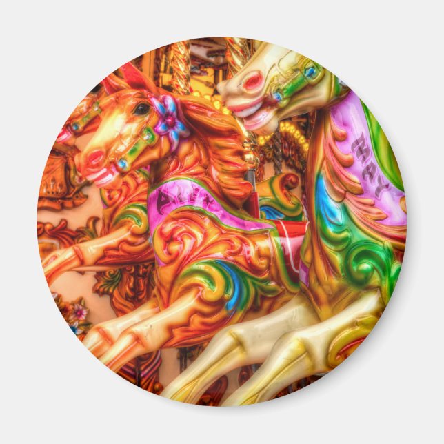 Viktorianische Karussellpferde Magnet (Vorne)